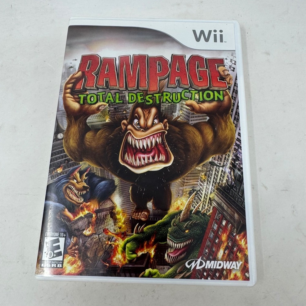 Rampage Total Destruction Nintendo Wii Midway 2006 Complete CIB Excellent
